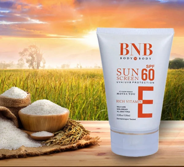 BNB - Rice Whitening And Glowing Facial Kit Sun Screen +face Wash+ Scrub+ Mask &amp 4 In 1