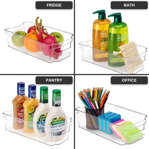 Food Container Storage Box / Refrigerator Organizer Box – Clear Plastic Bins For Fridge, Kitchen Cabinet, Freezer,