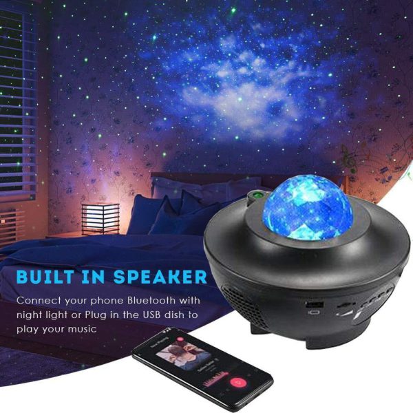 Galaxy Star Projector Lamp Led Universe | Galaxy Star Light Projector (double Speaker)