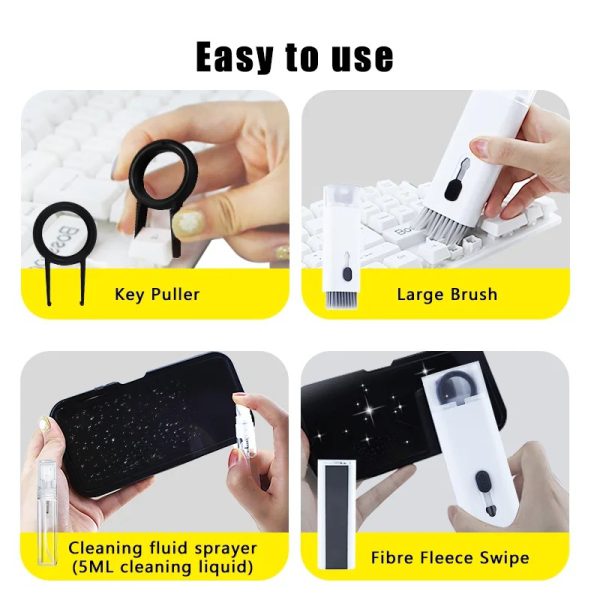 Headset 7 In 1 Kit Scalable Keyboard Cleaner Brush Earphone Cleaning Pen Cleaner